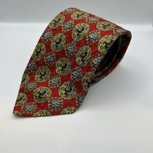 Vintage Robert Talbott Tie Mens Silk Medallion Hand Sewn Made Italy Necktie